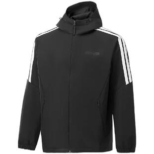 adiads阿迪达斯外套男新款正品梭织连帽速干休闲运动夹克KQ7851