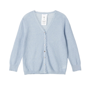 【新品】素然 Klee Klee 26夏女士环保棉亚麻竹节纱流苏长袖开衫