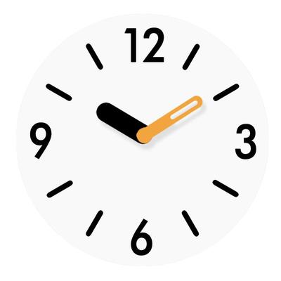 汉仪墨迹简约时钟挂墙石英钟挂表