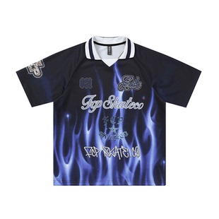 FCPskateco. FlameJersey 火焰球衣tee美式街头滑板polo短袖