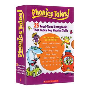 英文原版 Scholastic Phonics Tales  学乐幼儿英语自然拼读绘本故事书25册礼盒装 趣味认知故事集 自然发音法