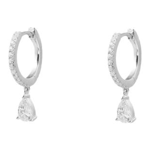 apm monaco 小巧水滴耳环银白色耳饰 女款