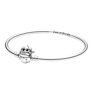 Pandora潘多拉迪士尼系列史迪奇一咬定情手镯礼物