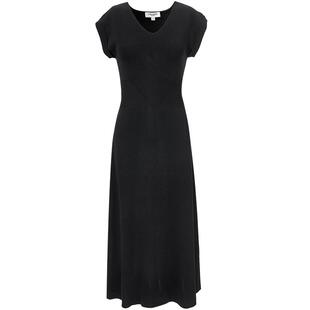 Vero Moda连衣裙2025春季新款针织罗纹收腰A版V领垂感长裙