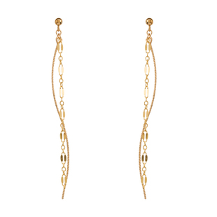 赛赛莉安简约气质瘦脸14K包金耳环耳夹ins小众潮百搭网红轻奢耳坠