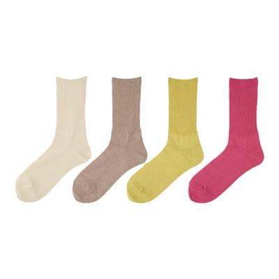 Tabio纯色袜子女3双百搭透气舒适