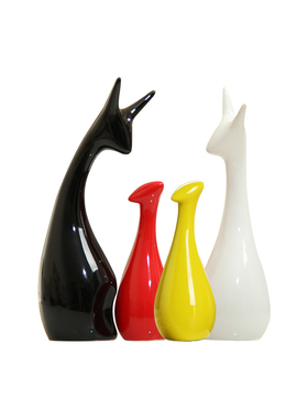 摆设摆件四口鹿之家卧室简约