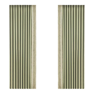 田园风小清新窗帘遮光2025新款卧室高级感客厅法式复古绿色飘窗布