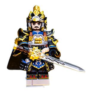 国潮积木三国演义曹操盔甲版魏国战将拼装玩具第三方人仔适用乐高