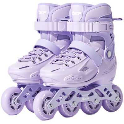 特步儿童成人八轮全闪一体刀架