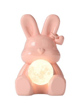可爱兔子小夜灯摆件装饰品