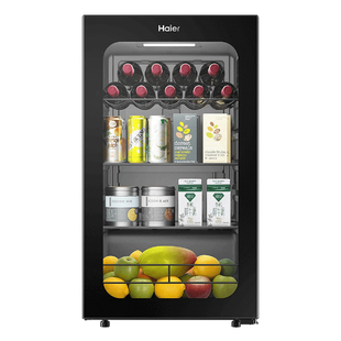 政府补贴海尔冰吧家用客厅92/88L升办公室小型冰箱冷藏保鲜酒柜