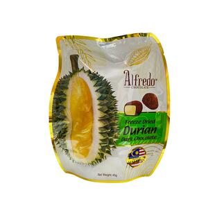 【自营】爱芙Alfredo马来西亚进口榴莲冻干巧克力榴莲夹心黑巧