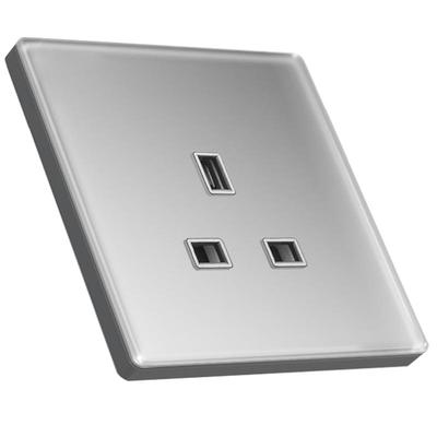 钢化玻璃插座港版英式13A电制面