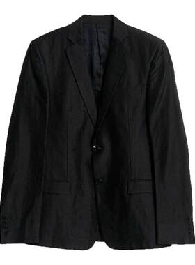 Versace/范思哲男士都市休闲风亚麻混纺西装外套 银泰百货 301596