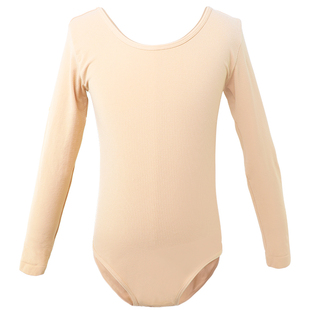 儿童肉色打底衫练功服女童肤色连体衣舞蹈服演出隐身衣表演打底衣