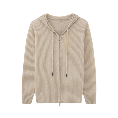 春竹长袖女士针织拉链羊绒衫