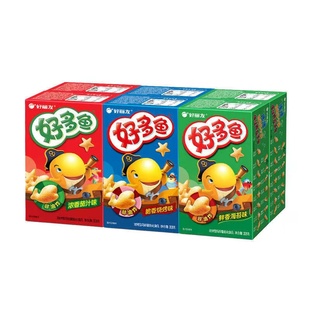 好丽友好多鱼零食非油炸薯片饼干小朋友儿童休闲小吃休闲食品盒装