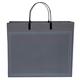 新款高档纯色免税店PVC叉耳手提购物袋服装袋礼品简约定制LOGO