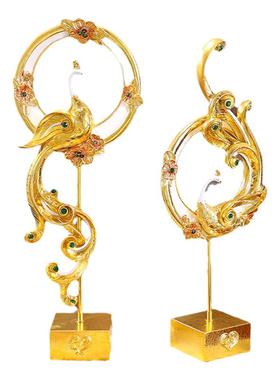 凤凰简欧式电视柜轻奢风结婚摆件