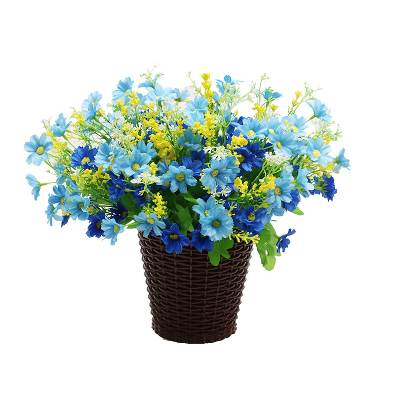 户外花箱花槽插花仿真瓜叶菊小菊花装饰花雏菊跳兰菊塑料花假花