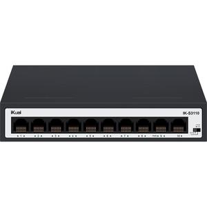 爱快千兆poe交换机10口iKuai交换器网络分线器多接口网络交换机监控专用企业家用网络转换器网线分线器S3110