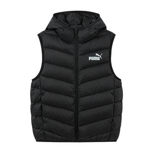 PUMA彪马男女童羽绒马甲新款秋冬儿童轻薄保暖无袖外套连帽上衣潮