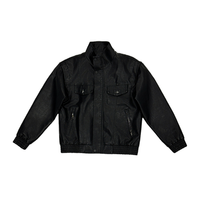 痞帅炸街皮衣男款夹克立领上衣