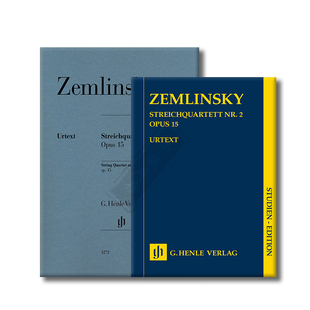 策姆林斯基第二弦乐四重奏Op15 全套研习小总谱和分谱 亨乐原版进口乐谱书 Zemlinsky String Quartet No 2 HN7272/1272