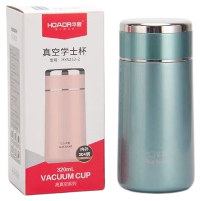 华象保温杯304不锈钢真空商务保温杯男高档办公室泡茶水杯车载杯