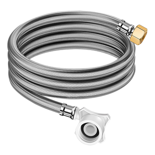 全自动洗衣机进水管不锈钢加延长专用出上水龙头4分软管对接通用