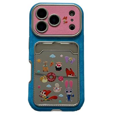 镜面卡通适用苹果手机壳