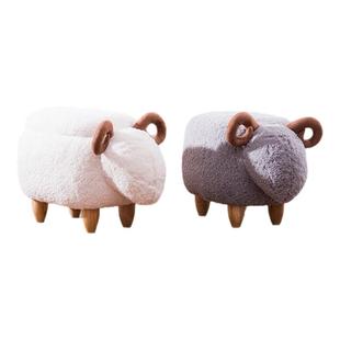 创意小羊换鞋凳家用凳门口脚凳客厅收纳凳化妆凳可爱凳子座椅矮凳