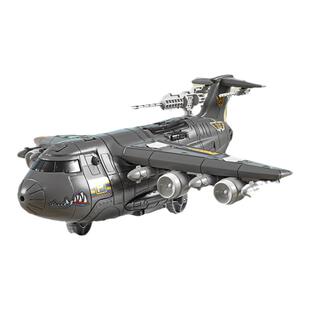 变形飞机玩具军事模型仿真运输机轨道小汽车益智儿童玩具男生航模