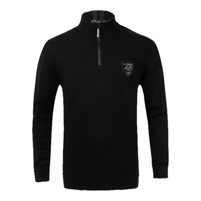 奥古利奥半高领拉链款套头羊毛衫