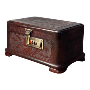 红木首饰盒酸枝木鸳鸯戏水实木质饰品盒手饰戒指收纳盒嫁妆盒带锁