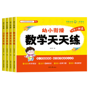 幼小衔接教材全套一日一练幼儿园学前班大班练习册全套每日一日一练语言拼音数学识字幼升小衔接练习册全套入学准备寒假暑假作业