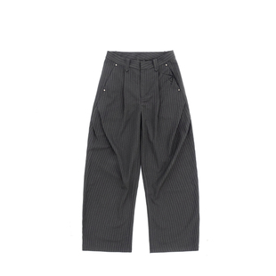 IN EXISTENCE 存世25FW「罗盘」暗纹打褶弯刀裁片刺绣西裤