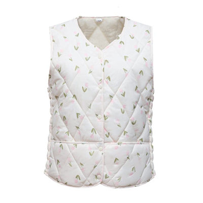 2025流行印花加绒加厚马甲