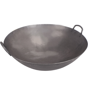 柴火灶大铁锅双耳铁锅加厚加深厨师炒锅铁锅大铁锅灶台煤气炉老式