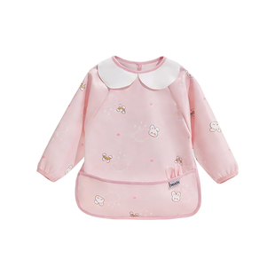 罩衣女宝宝吃饭专用围兜防水防油婴儿辅食饭兜儿童用餐护衣反穿衣