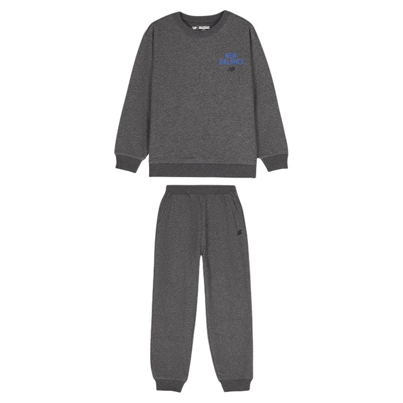 Newbalance nb官方童装 4-14岁男女童秋新品套装加绒舒适两件套