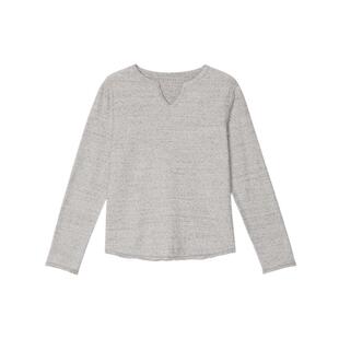 【新品】素然 ZUCZUG 4M36 26春女士花纱条纹针织布亨利领长袖T恤