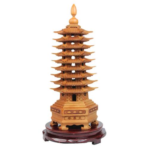 桃木文昌塔摆件九层大小号文昌塔摆件家居书房桌面饰品