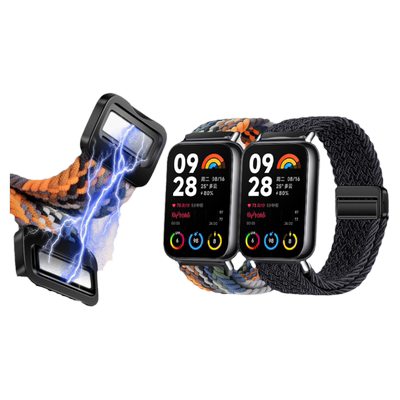 watchbond适用小米9Pro手环8pro磁吸扣编织回环表带红米redmi watch4手表5运动智能xiaomi新款腕带男女生配件