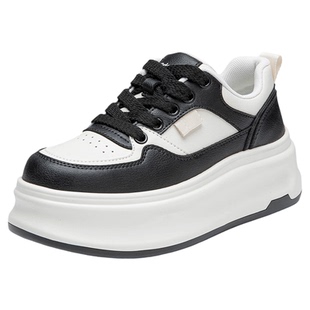 大东休闲鞋女款2026新款秋冬板鞋黑白熊猫鞋厚底增高小白鞋松糕鞋