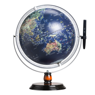 funglobe智能语音点读地球仪AR启蒙会说话的大号32cm学生用初中生3d凹凸立体浮雕儿童生日礼物礼品触控灯