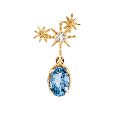 CIRCLE珠宝9K黄金天然海蓝宝石