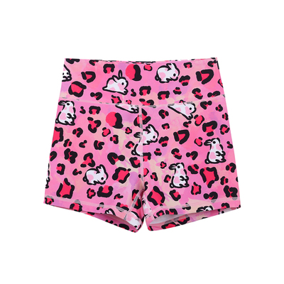 hardship豹纹兔女子训练花花短裤