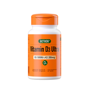 Actask老年维生素D3+k2+甘氨酸镁5000iuvd3+200mcg活性MK7护血管